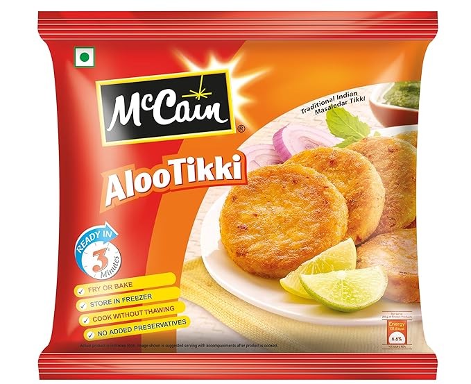 Mccain Aloo Tikki Patty, 400 g Regular Pack