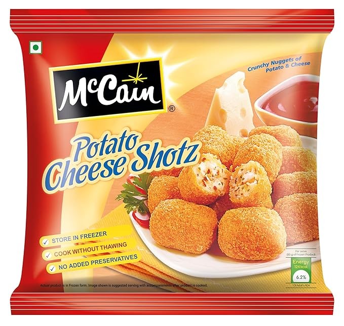 Mccain Potato Cheese Shotz, 400 g Regular Pack