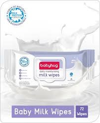 Babyhug 98% Water Daily Moisturising Milk Baby Wet Wipes - 72 Pieces