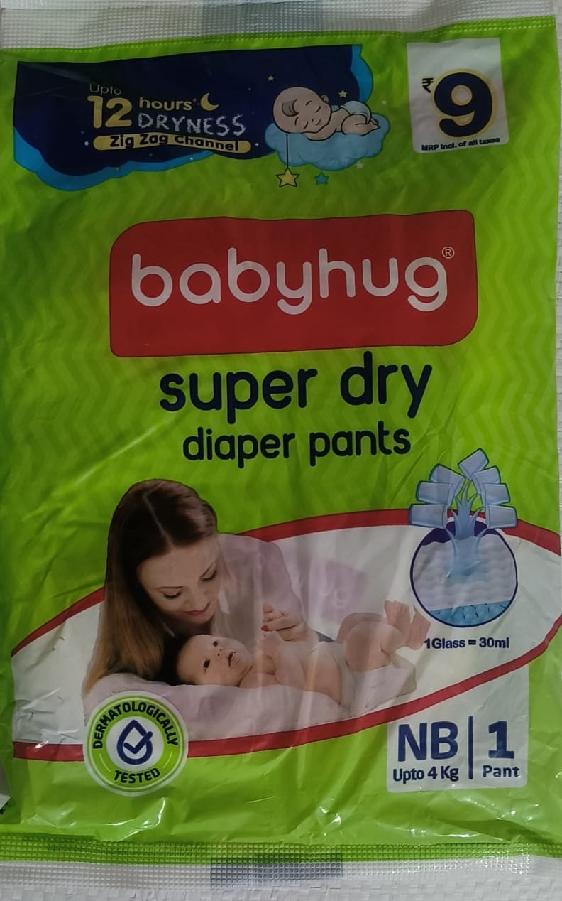 Babyhug Super Dry Diaper Pants, Age Group: Newly Born