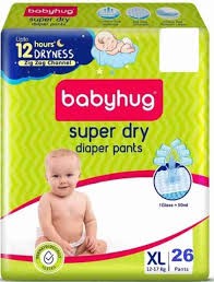 Babyhug Super Dry Pant Style Diaper Extra Large (XL) – 6 Pieces