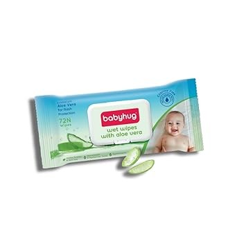 Babyhug Wet Wipes With Aloe Vera - 72 Pieces