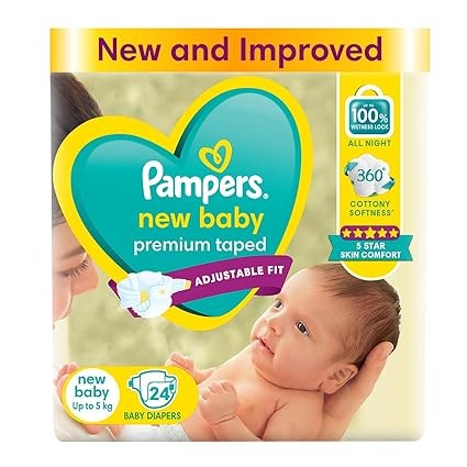 Pampers Active Baby Diapers, New Born,