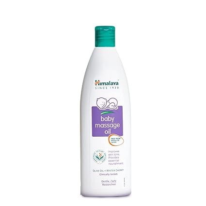 Himalaya Baby Massage Oil-100ml| Aloe Vera, Olive Oil, Vetiver, Country Mallow,