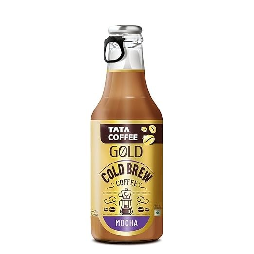 Tata Coffee Gold, Mocha Flavoured Cold Brew Coffee, 200ml, Strong & Velvety Taste, Rich & Creamy