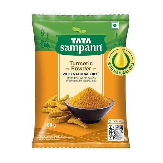 Tata Sampann Turmeric Powder With Natural Oils, 100g, Haldi Powder