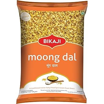 Bikaji Moong Dal - Salty Golden Beads | Mug Dal | Paasi Paruppu | Addictive Crunch | Fully Automated Preparation | Even Frying & Flavoring | Extraordinary Taste & Feeling | 200g Pack