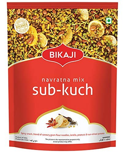 Bikaji Sub Kuch Navratan Mixture | Farsan | Chivda | Authentic Indian Namkeen | Made in Bikaner | Traditional recipe | Mix of Namkeen, Peanuts & Potato Sticks | Best Indian Tea Snack | 1Kg Pack