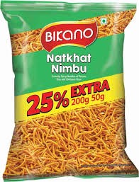 Bikano Indian Snacks | Natkhat Nimboo | Lemon Hit Namkeen | 250 Gm