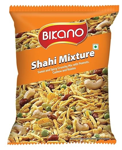 Bikano Shahi Mixture Namkeen| Crunchy Dry Fruits Peas & Peanuts| Crunchy & Tasty, 200g Pack