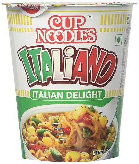 Cup Noodles Top Ramen Italiano,Vegetarian, 70 Grams