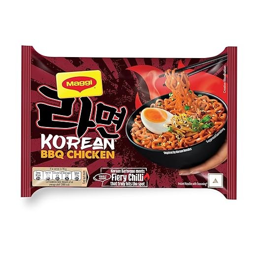 MAGGI Korean BBQ Chicken Noodles, Easy to Cook Instant Noodles, 90 grams