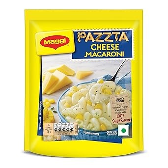 PAZZTA Maggi Cheese Vegetarian Macaroni Pasta, Delicious Italian Style Instant Pasta, Made With 100% Suji & Quality Ingredients, 75 Gram Pouch