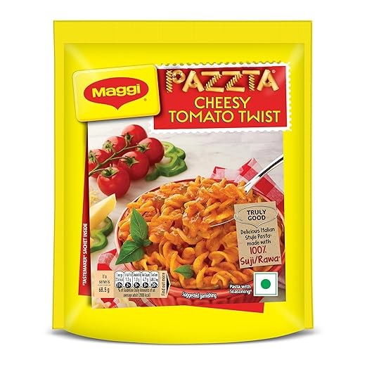 PAZZTA Maggi Instant Pasta - Cheesy Tomato Twist, Vegetarian, 68.5 Gram Pouch