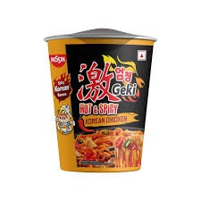 Nissin Geki Hot & Spicy Korean Chicken Cup Noodles Non-vegetarian