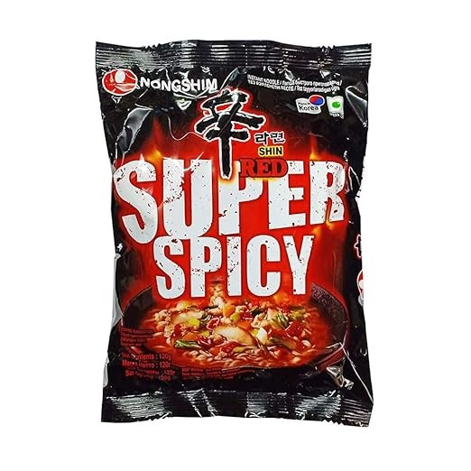 Nongshim Shin Red Super Spicy Instant Noodles, 4.23 oz ℮ 120 g