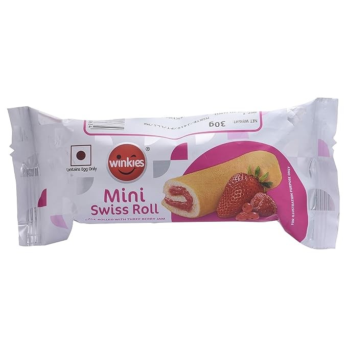 WINKIES MINI SWISS JAM ROLL 10RS