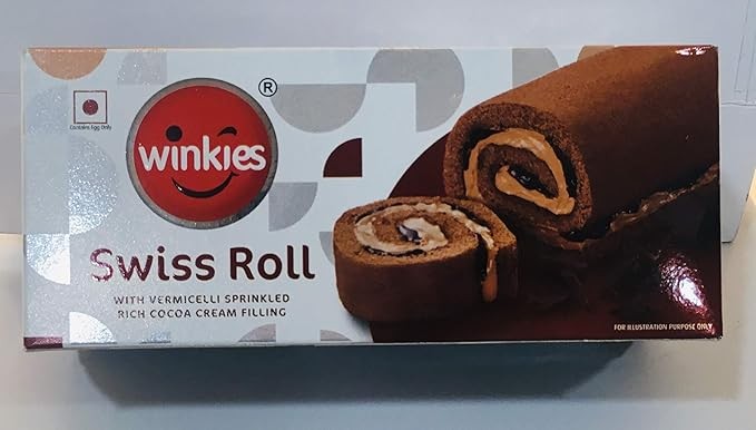 WINKIES SWISS ROLL COCOA 165G