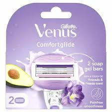 Gillette Venus Comfortglide Women Hair Removal Razor Blades - (Avocado Oils Gel Bars)  (Pack of 2)