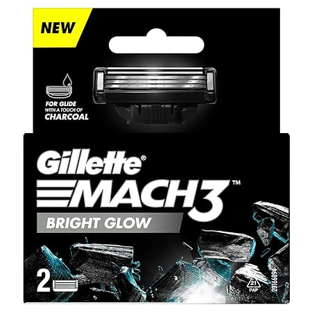 Gillette Mach3 Charcoal Shaving Razor Blades - 2s Pack(Cartridge)