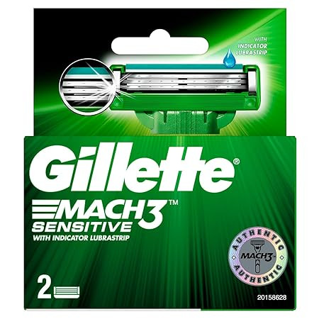 Gillette Mach 3 Sensitive Manual Shaving Razor Blades - 2s Pack (Cartridge)