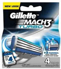 Gillette Mach3 Turbo 4 Cartridge  (Pack of 4)