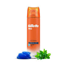 Gillette Pro Icy Cool Shave Gel - Menthol, Smooth & Refreshing, For Sensitive Skin, 195 g Bottle