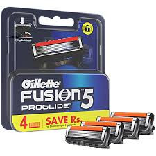 Gillette Fusion Proglide Blades For MenPerfect Shave & Beard ShapePack of 4 Cartridges, 4 pcs