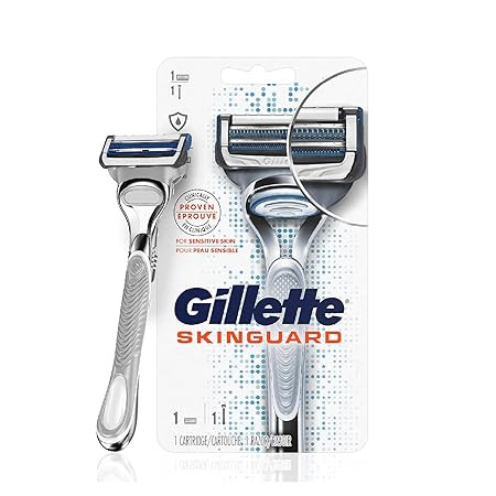 Gillette Skinguard Men's Razor - Minimum Contact on Skin, Precision Trimmer for Beard Styling