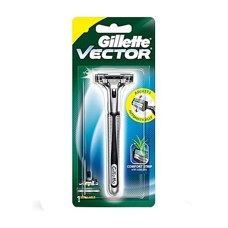 Gillette Men Vector Plus Manual Shaving Razor, 1 Pc