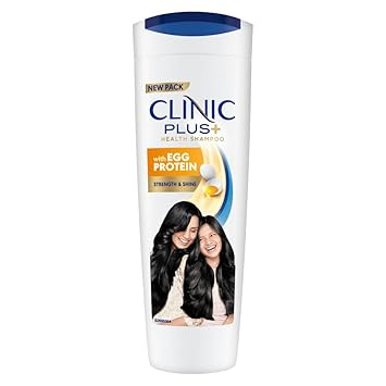 Clinic Plus Strength & Shine Shampoo with Egg Protein for Strength, Shine and Smoothness, 175 ml