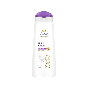 Dove Daily Shine Shampoo - For Dull And Frizzy Hair, Makes Hair Soft, Shiny And Smooth, 180 ml