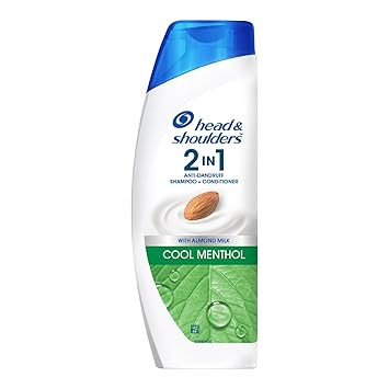 Head & Shoulders 2-in-1 Cool Menthol Anti Dandruff Shampoo + Conditioner for Women & Men, With Almond Milk (180 ml)