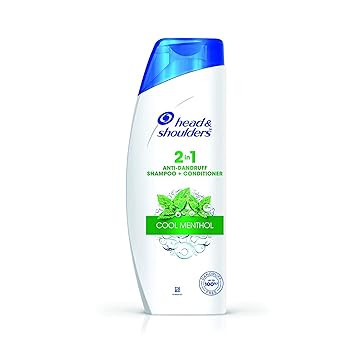 Head & Shoulders 2-in-1 Cool Menthol Anti Dandruff Shampoo + Conditioner for Women & Men, With Almond Milk (340 ml)