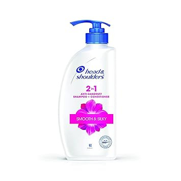 Head & Shoulders 2-in-1 Smooth and Silky Anti Dandruff Shampoo + Conditioner for Women & Men, With Almond Milk (650 ml)